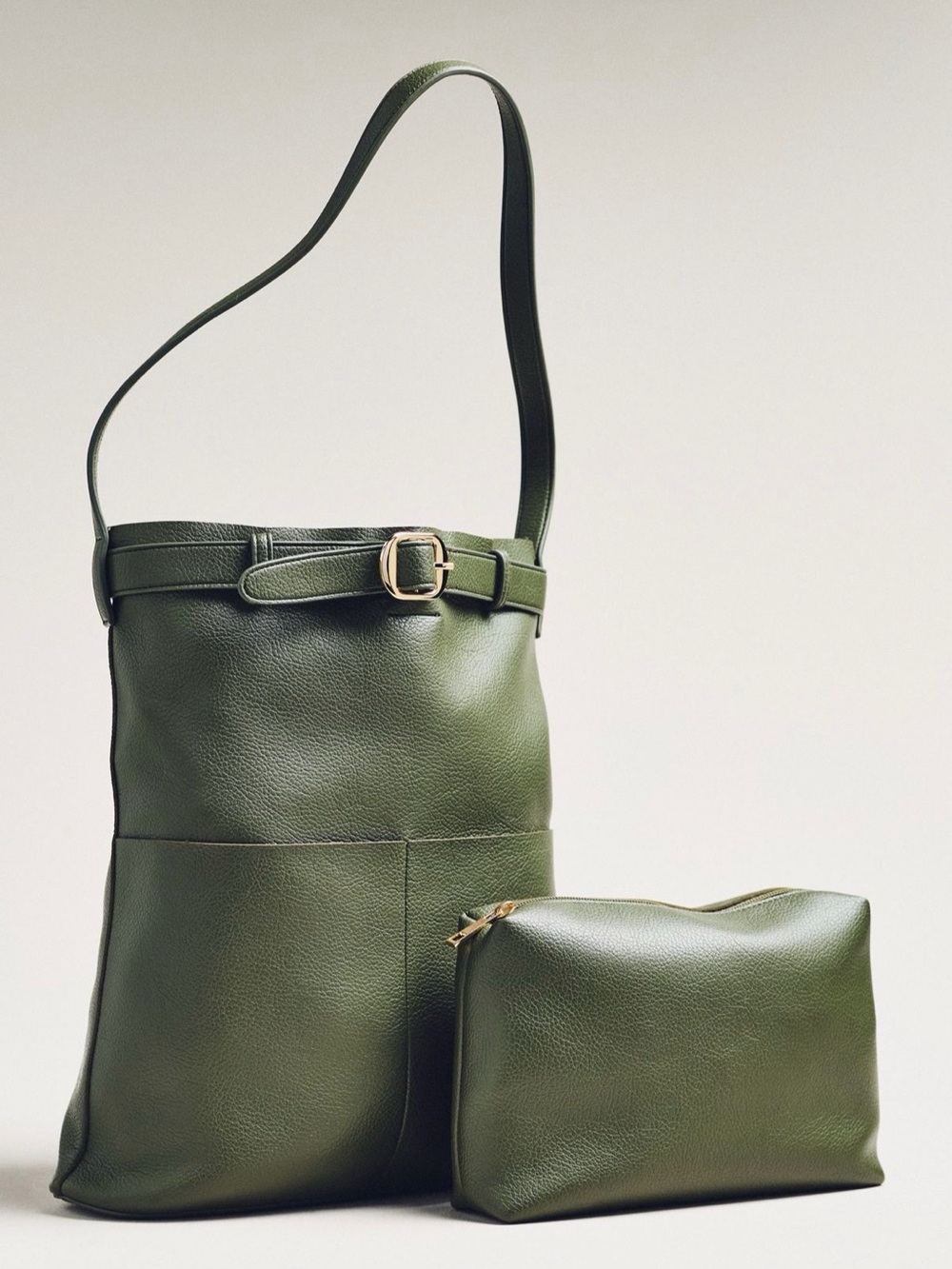 By Anthropologie Buckle North South Pocket Tote
